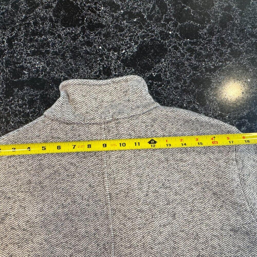 Lands' End Womens Grey Herringbone Fleece Jacket XL/18 - Picture 13 of 15